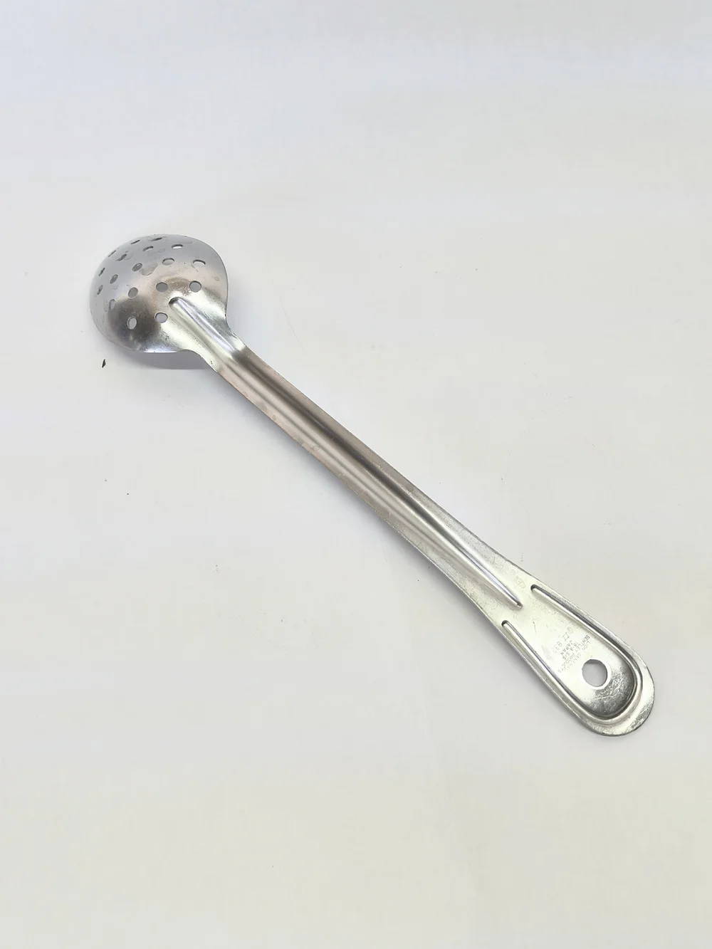 VINTAGE Bentley Products Stainless Slotted Round Hole Serving Spoon 13